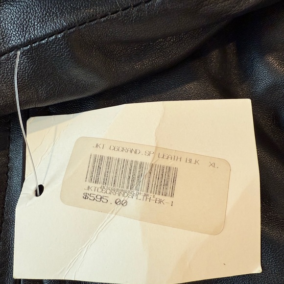 Black and Red Bomber Jacket with Sporty Stripes - Picture 7 of 7